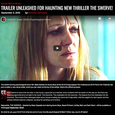 TRAILER UNLEASHED FOR HAUNTING NEW THRILLER THE SWERVE!